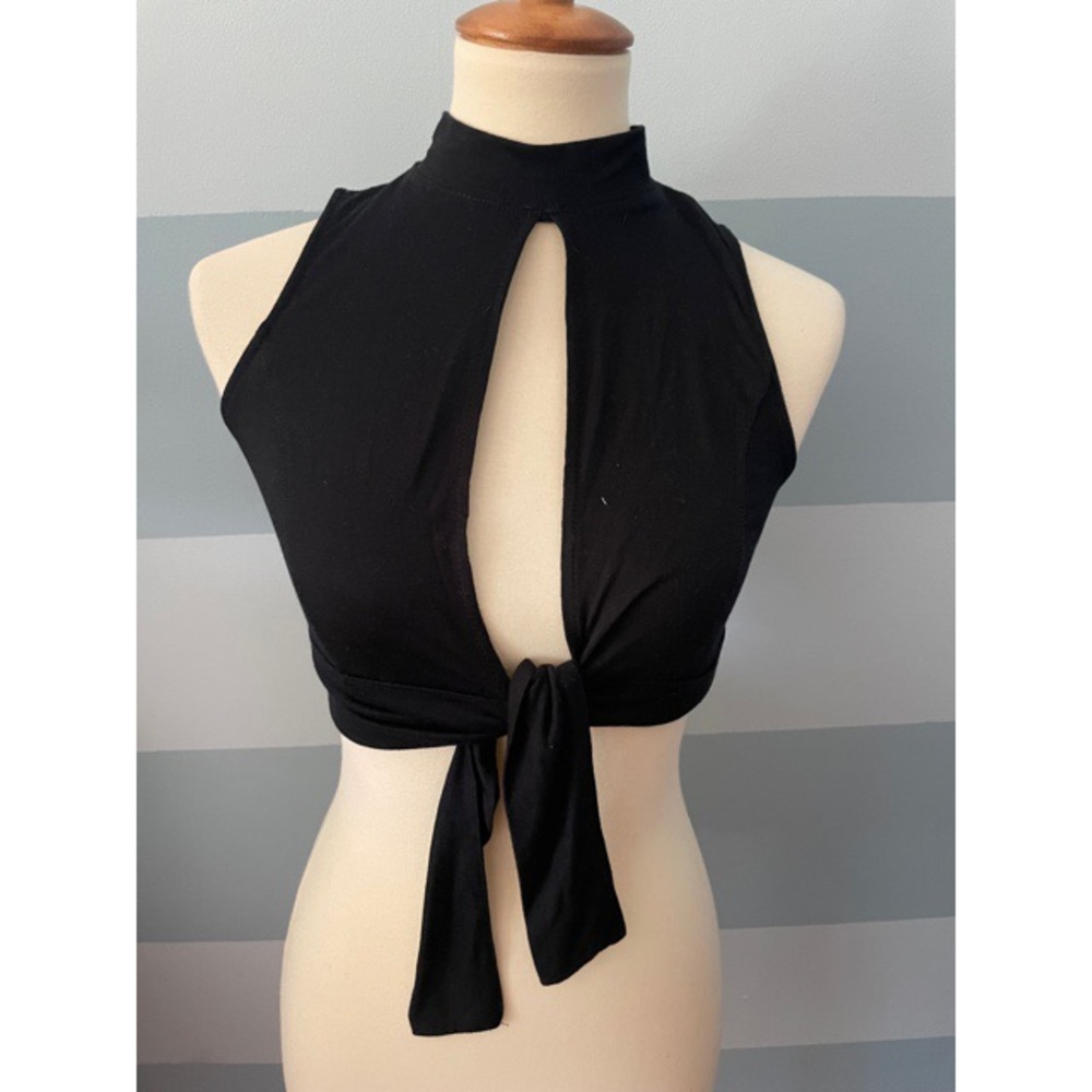Don’t Ask Why- Black Crop Top - OS